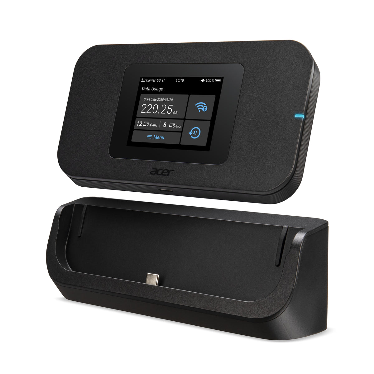 Acer Connect Enduro M4D trådlös router Dual-band (2,4 GHz / 5 GHz) 5G Svart