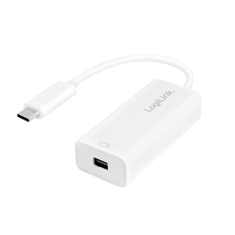 LogiLink UA0360 videokabeladapter 0,15 m USB Type-C Mini DisplayPort Vit