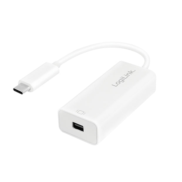 LogiLink UA0360 videokabeladapter 0,15 m USB Type-C Mini DisplayPort Vit