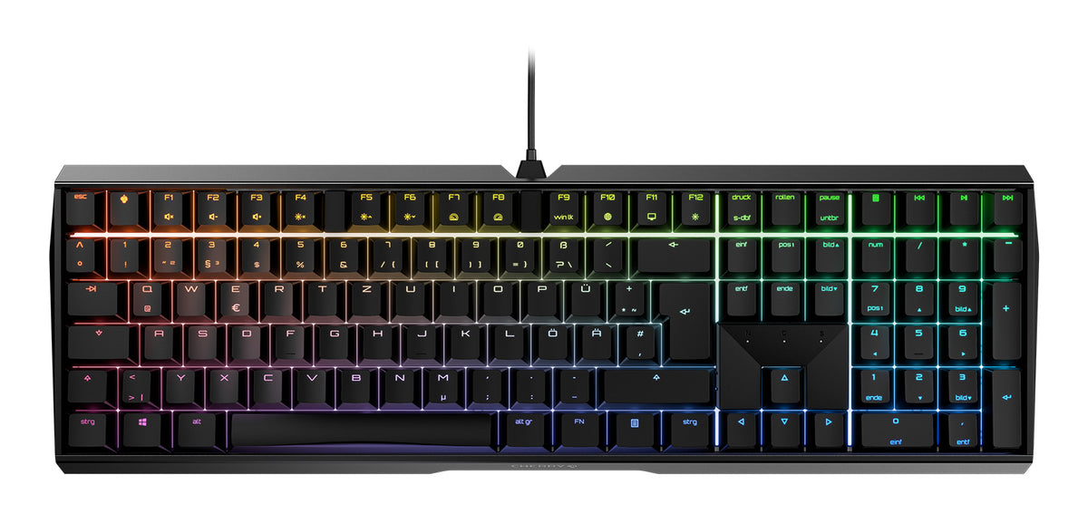 CHERRY MX 3.0S RGB tangentbord Spela USB QWERTZ tyska Svart