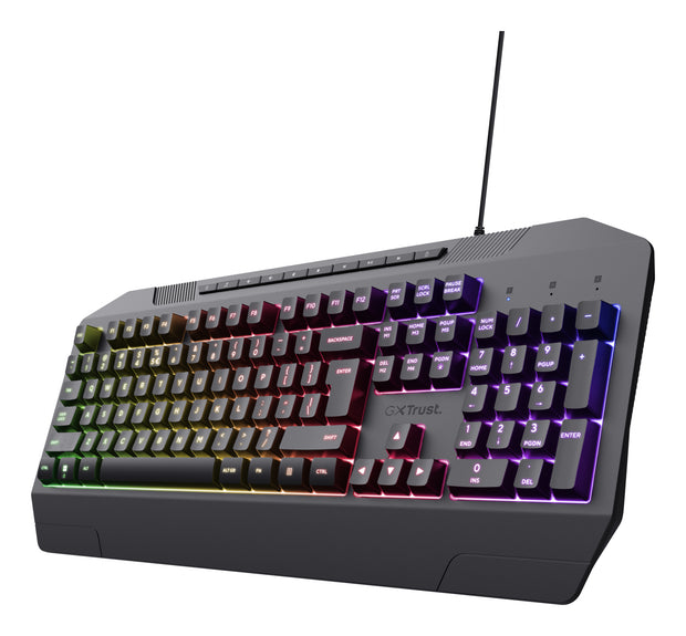 Trust GXT 836 Evocx tangentbord Spela USB QWERTY Engelska (USA) Svart