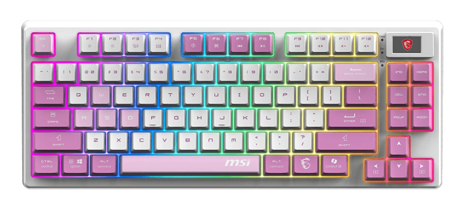 MSI FORGE GK600 TKL WIRELESS VIOLET tangentbord Spela USB +