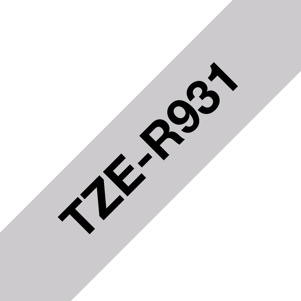 Brother TZE-R931 etikett-tejp Svart på silver - TZER931