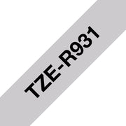 Brother TZE-R931 etikett-tejp Svart på silver - TZER931