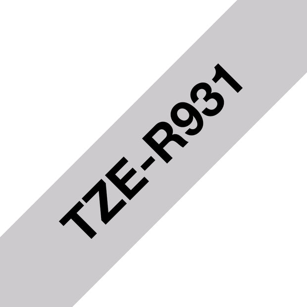 Brother TZE-R931 etikett-tejp Svart på silver