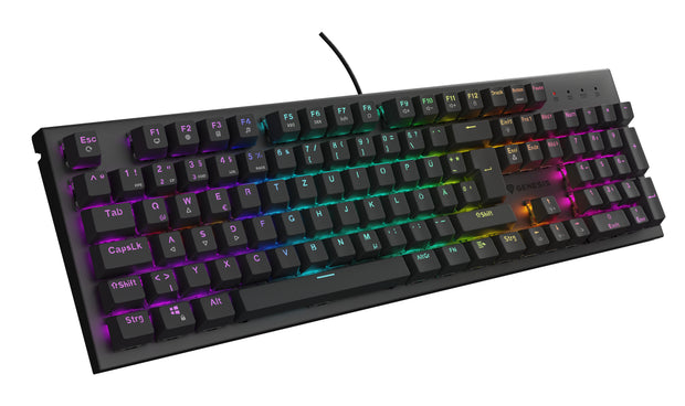 GENESIS Thor 303 tangentbord Spela USB QWERTZ tyska Svart