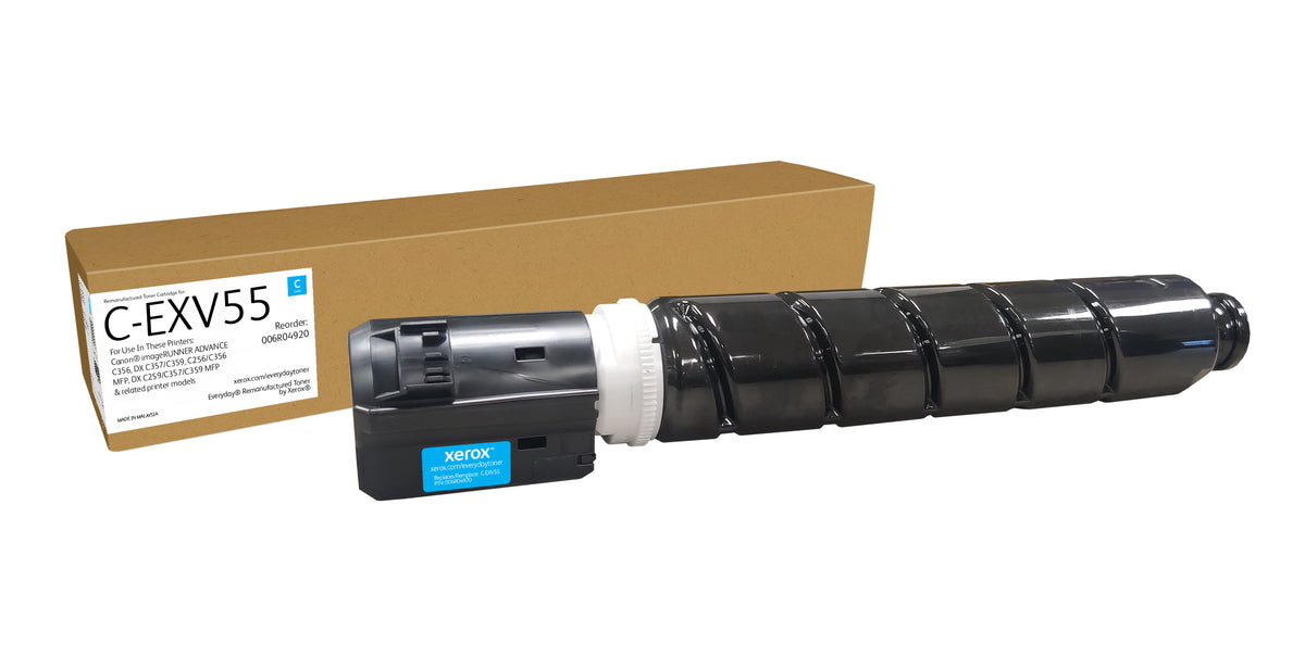 Everyday Cyan Remanufactured Toner by Xerox compatible with Canon C-EXV55