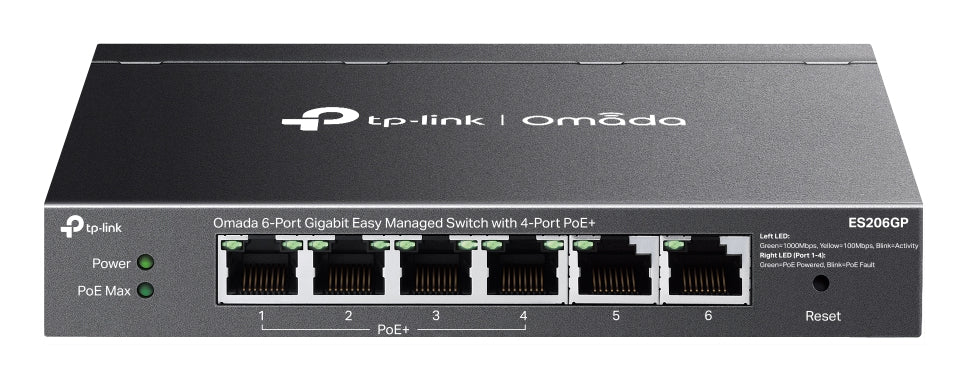 TP-Link Omada ES206GP nätverksswitchar hanterad Gigabit Ethernet (10/100/1000)