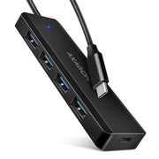 Axagon HUE-C1C gränssnittshubbar USB 3.2 Gen 1 (3.1 Gen 1) Type-C 5000 Mbit/s Svart