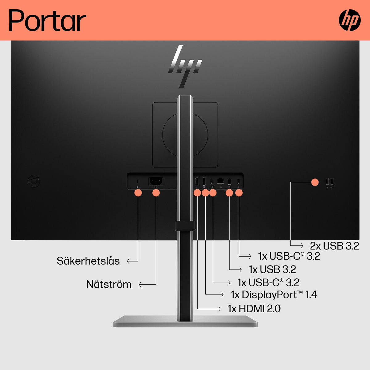 HP E32k G5 4K USB-C skärm
