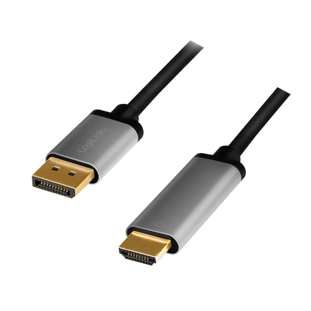 LogiLink CDA0107 videokabeladapter 2 m DisplayPort HDMI Svart
