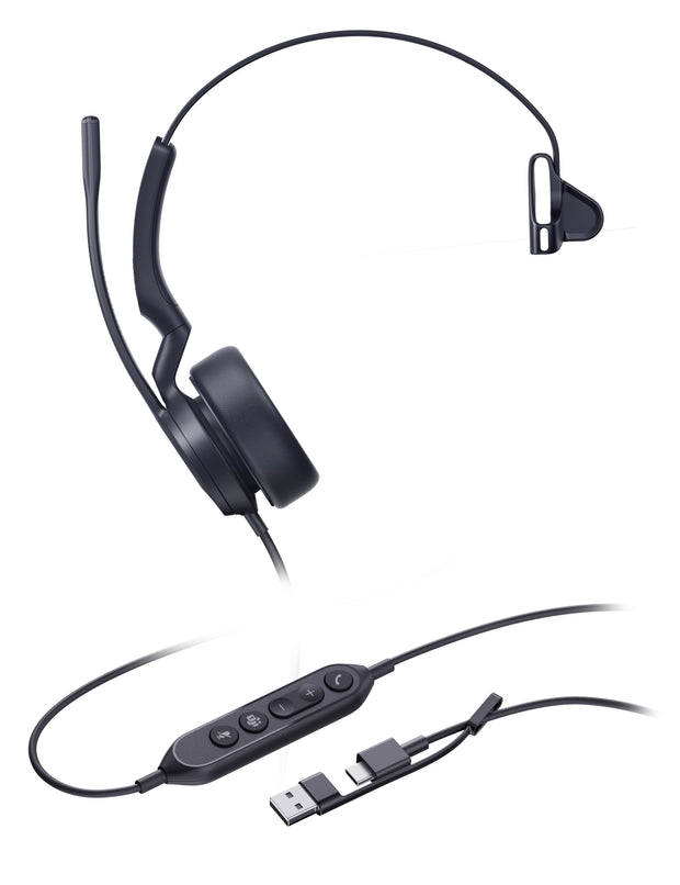 Yealink UH44 Mono Teams USB-C/A Headset hörlurar