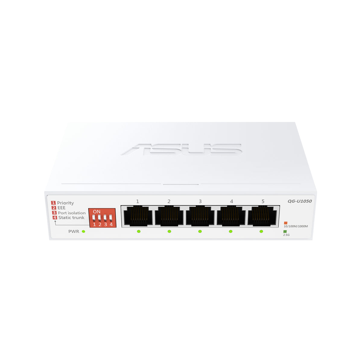 ASUS QG-U1050 Ohanterad 2.5G Ethernet (100/1000/2500) Vit