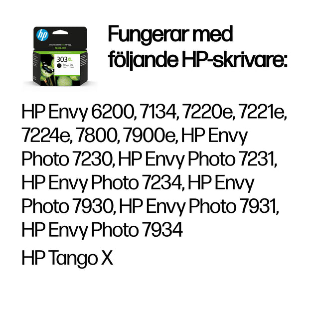 HP 303XL svart originalbläckpatron med hög kapacitet