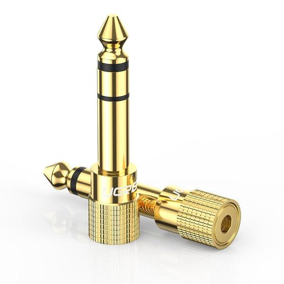 Ugreen 20503 kabelomvandlare (hane/hona) 6.35mm 3.5mm Guld