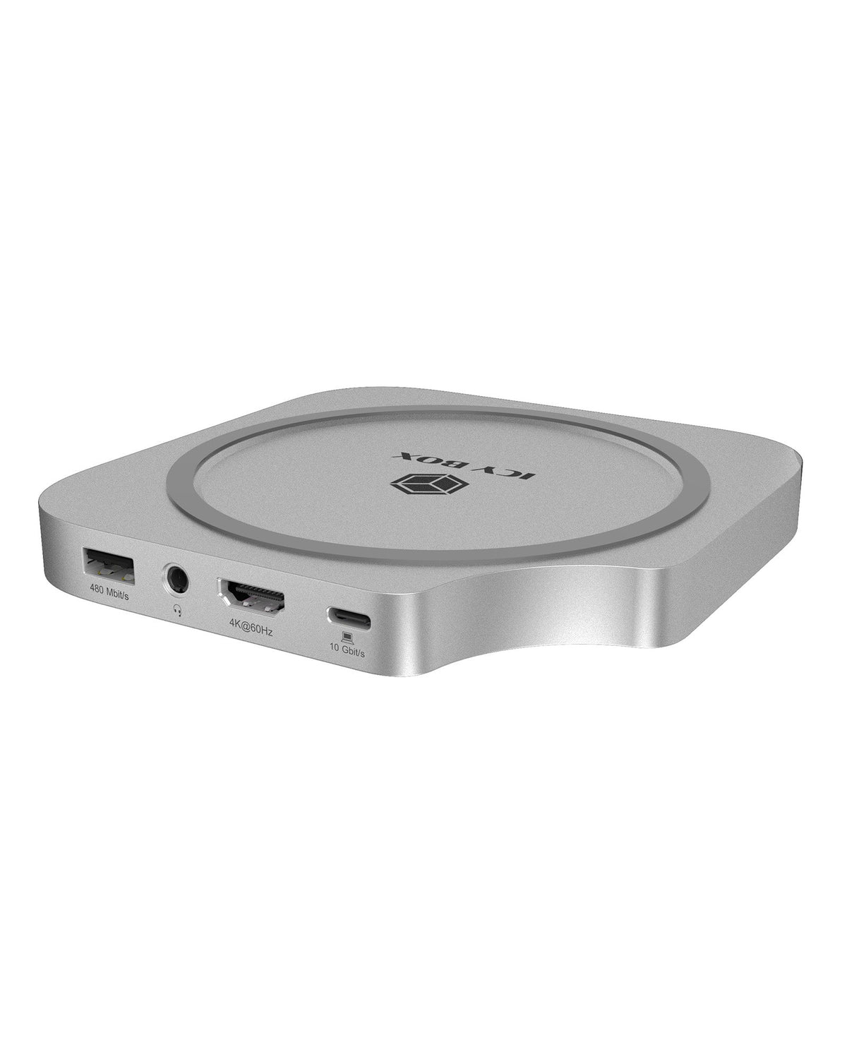 ICY BOX Club Dock 100 USB 3.2 Gen 2 (3.1 Gen 2) Type-C Silver