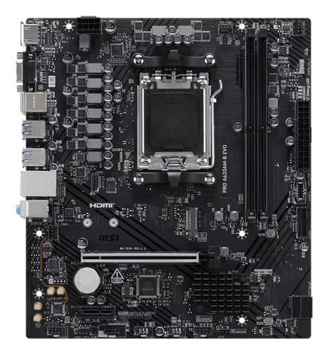 MSI PRO A620AM-B EVO moderkort AMD A620A AM5-sockel ATX