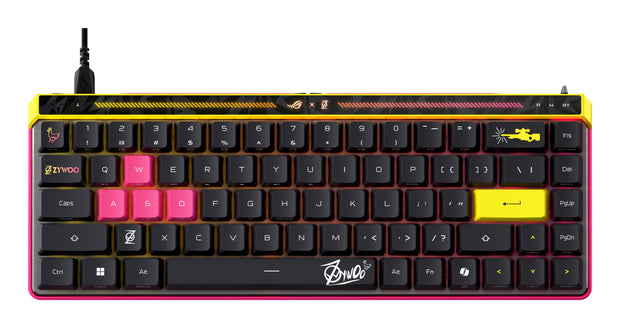 ASUS ROG Falchion Ace HFX ZywOo Edition tangentbord Spela USB QWERTY Amerikanskt internationellt Svart