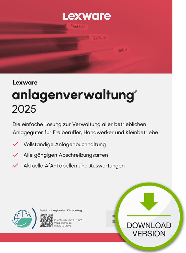 Lexware anlagenverwaltung 2025 "unbegrenzte Laufzeit" Download Bokföring
