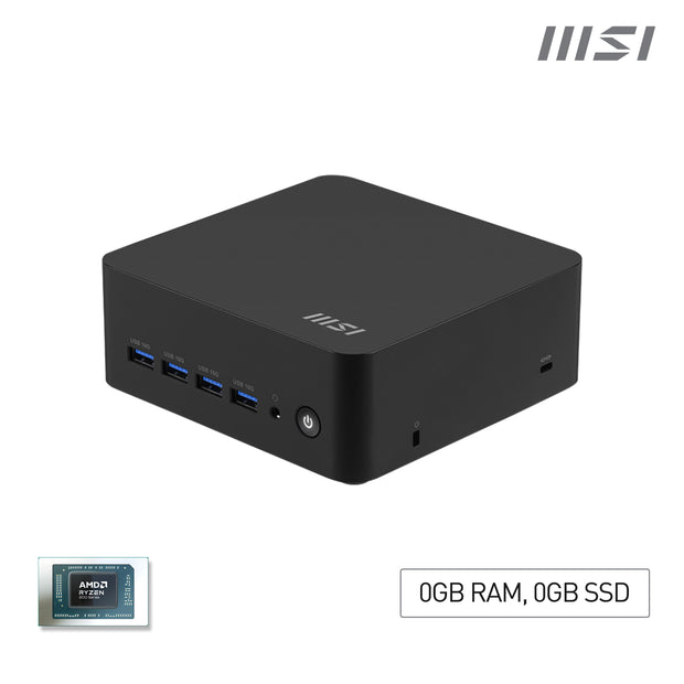MSI Cubi AI 8M-008BEU Kub Svart 8645HS AMD SoC 4,3 GHz Inbyggda högtalare