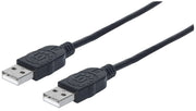 Manhattan 353892 USB-kablar USB 2.0 1 m USB A 0,48 Gbit/s Svart