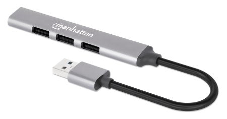 Manhattan 168427 gränssnittshubbar USB 3.2 Gen 1 (3.1 Gen 1) Type-A 5000 Mbit/s Grå