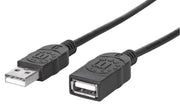Manhattan 308519 USB-kablar USB 2.0 1 m USB A 0,48 Gbit/s Svart