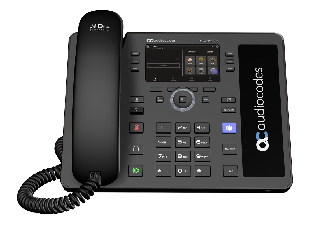 AudioCodes C435HD IP-telefoner Svart LCD