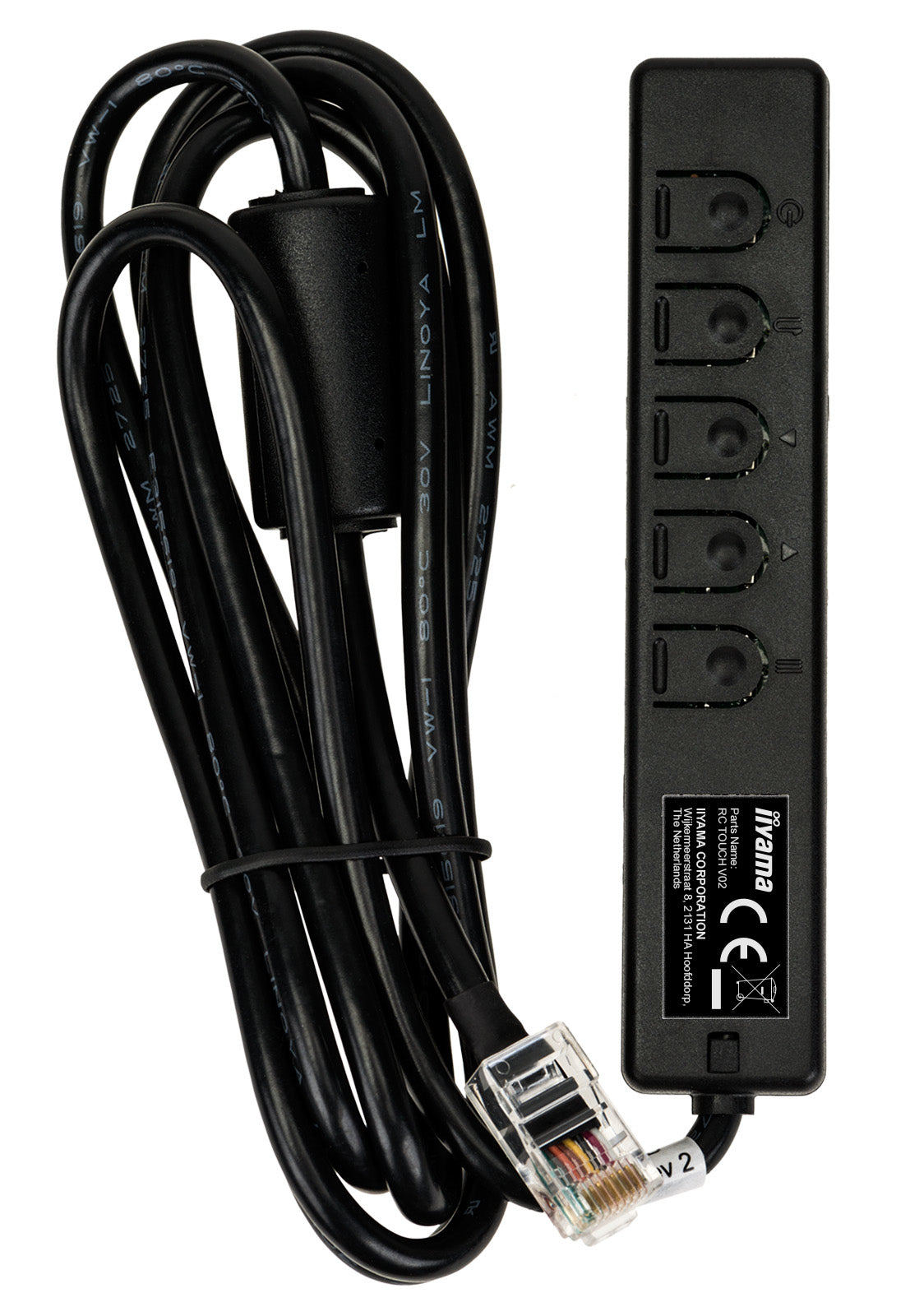 iiyama RC TOUCHV01 fjärrkontroll Kabel Skärm Tryckknappar