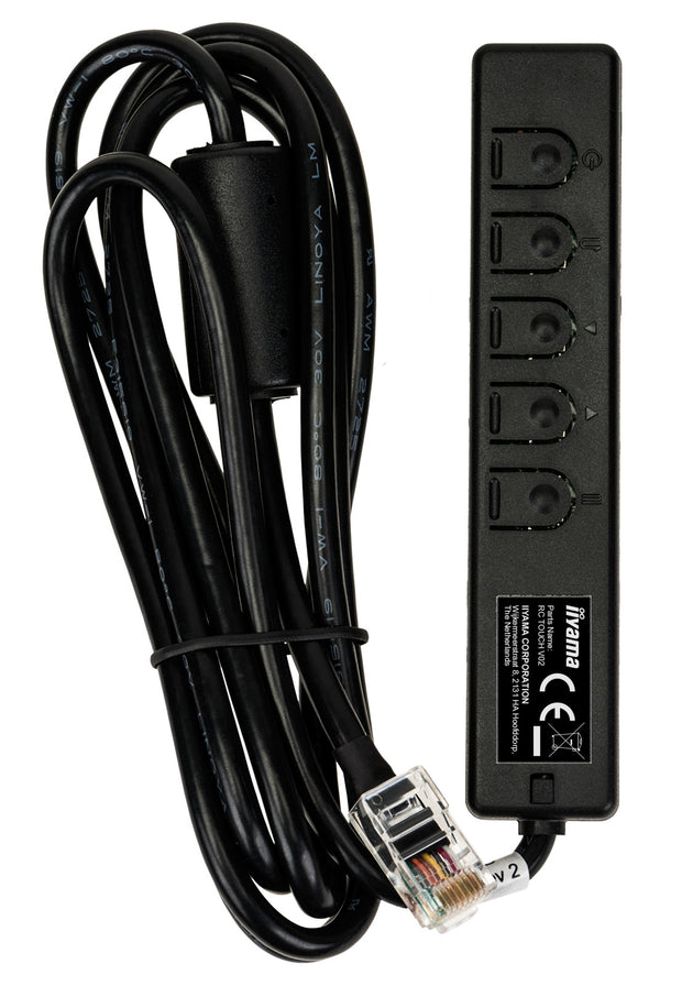 iiyama RC TOUCHV01 fjärrkontroll Kabel Skärm Tryckknappar