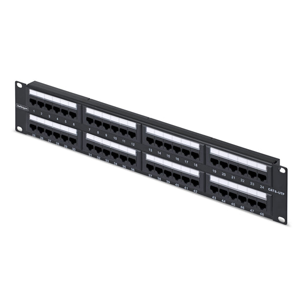 StarTech.com 48-portars 2U-rackmonterad Cat6-patchpanel