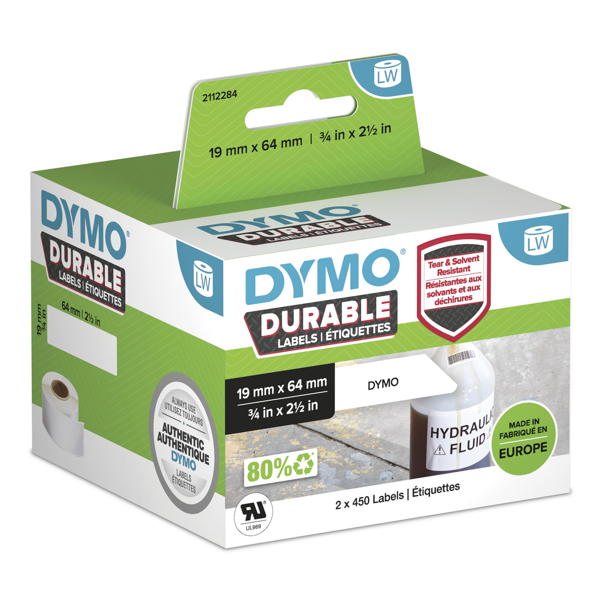 DYMO Hållbara utskriftsbara Etiketter