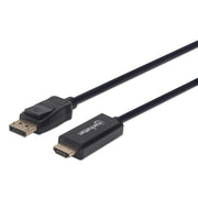 Manhattan 153201 videokabeladapter 1,8 m DisplayPort HDMI Svart