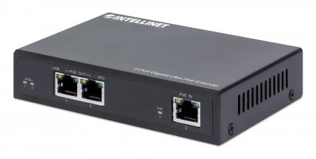 Intellinet 561600 nätverksförlängare Nätverkssändare Svart 10 - 3x1G