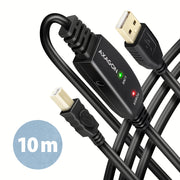Axagon ADR-210B USB 2.0 A-M -> B-M active connecting/repeater cable 10m