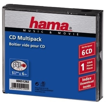 Hama CD-Multipack 6 6 diskar Transparent