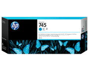 HP 745 300-ml DesignJet Cyan Ink Cartridge