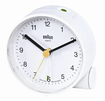 Braun BNC 001 Quartz-väckarklocka Vit