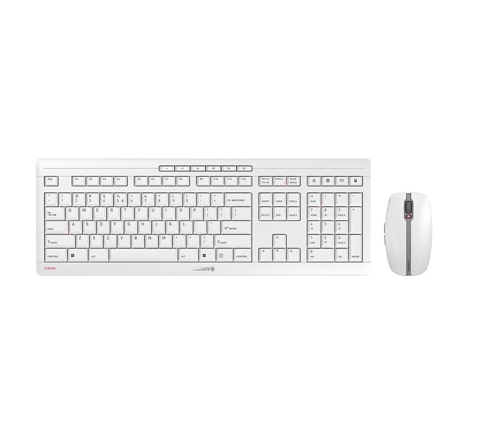 CHERRY Stream Desktop tangentbord Mus inkluderad Kontor RF Trådlös QWERTY Engelska (USA) Grå