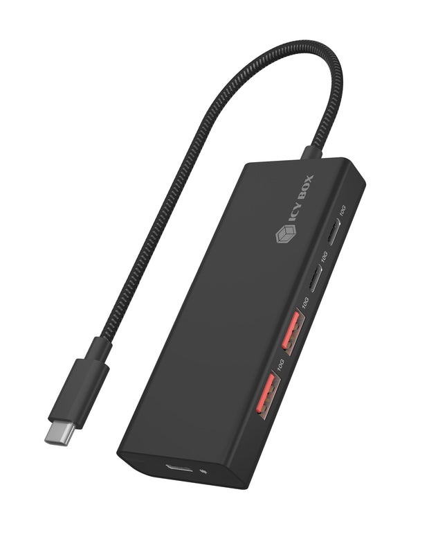 ICY BOX IB-HUB1436-CPD Kabel USB 3.2 Gen 2 (3.1 Gen 2) Type-A Svart