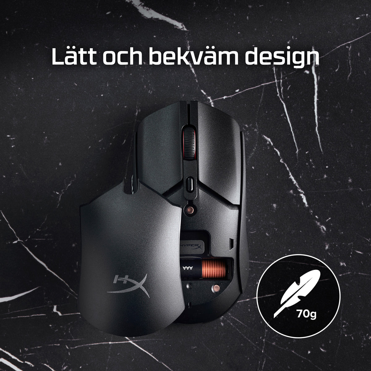 HyperX Pulsefire Haste 2 Core Wls datormus