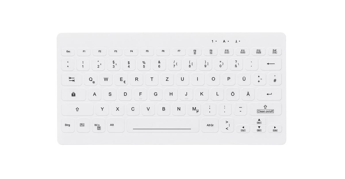 Contour Design Active Key AK-C4112F-FU1-W/GE tangentbord Medical RF Trådlös QWERTZ
