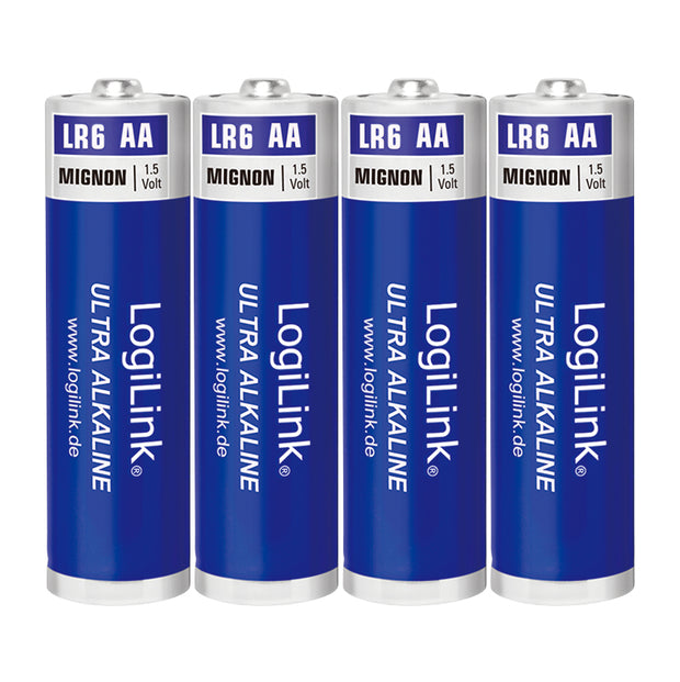 LogiLink LR6B4 hushållsbatteri Engångsbatteri AA Alkalisk