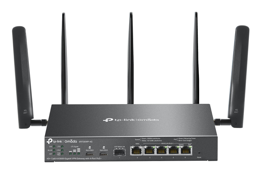 TP-Link Omada ER706WP-4G trådlös router Gigabit Ethernet Dual-band (2,4 GHz / 5 GHz)