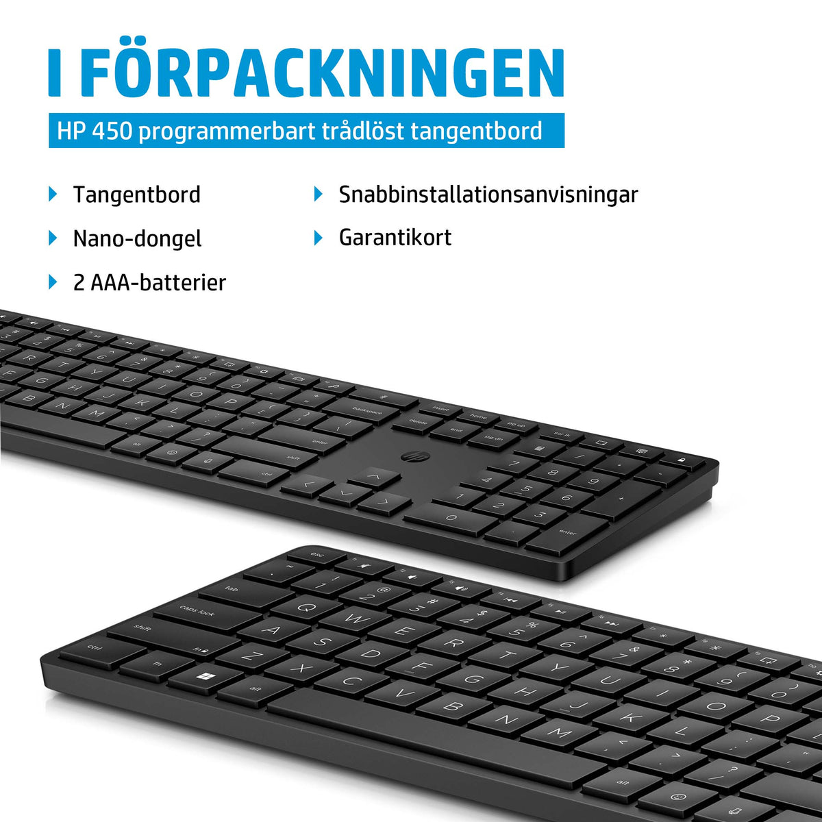 HP 450 programmerbart trådlöst tangentbord