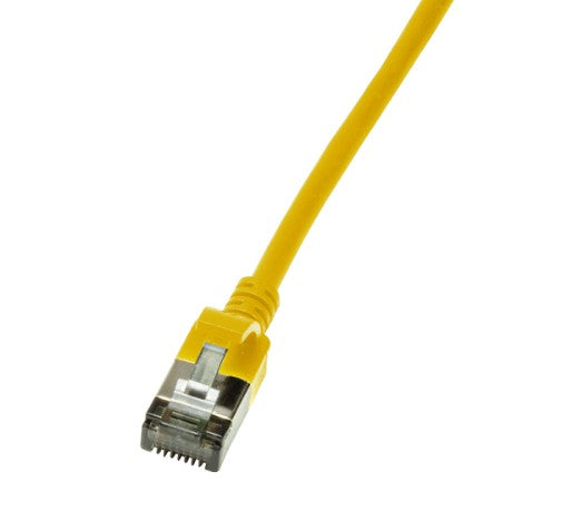 LogiLink Slim U/FTP nätverkskablar Gul 0,3 m Cat6a U/FTP (STP)