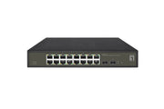 LevelOne GES-2118 nätverksswitchar hanterad L2 Gigabit Ethernet (10/100/1000) Svart