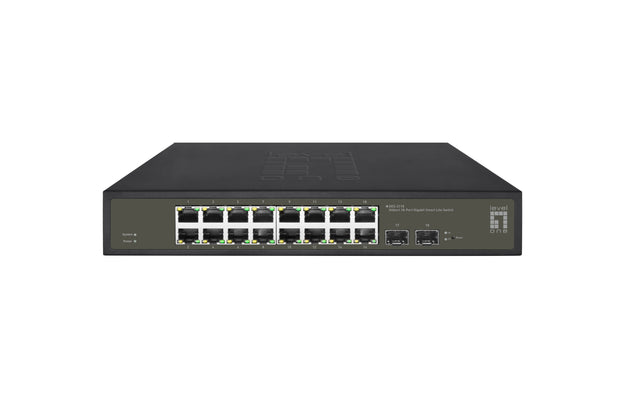 LevelOne GES-2118 nätverksswitchar hanterad L2 Gigabit Ethernet (10/100/1000) Svart