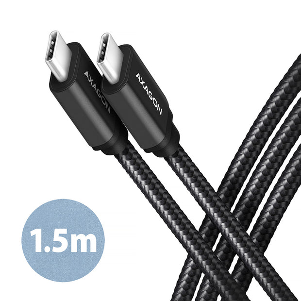 Axagon BUCM3-CM15AB USB-kablar USB 3.2 Gen 1 (3.1 Gen 1) 1,5 m USB C 5 Gbit/s 60 W Svart