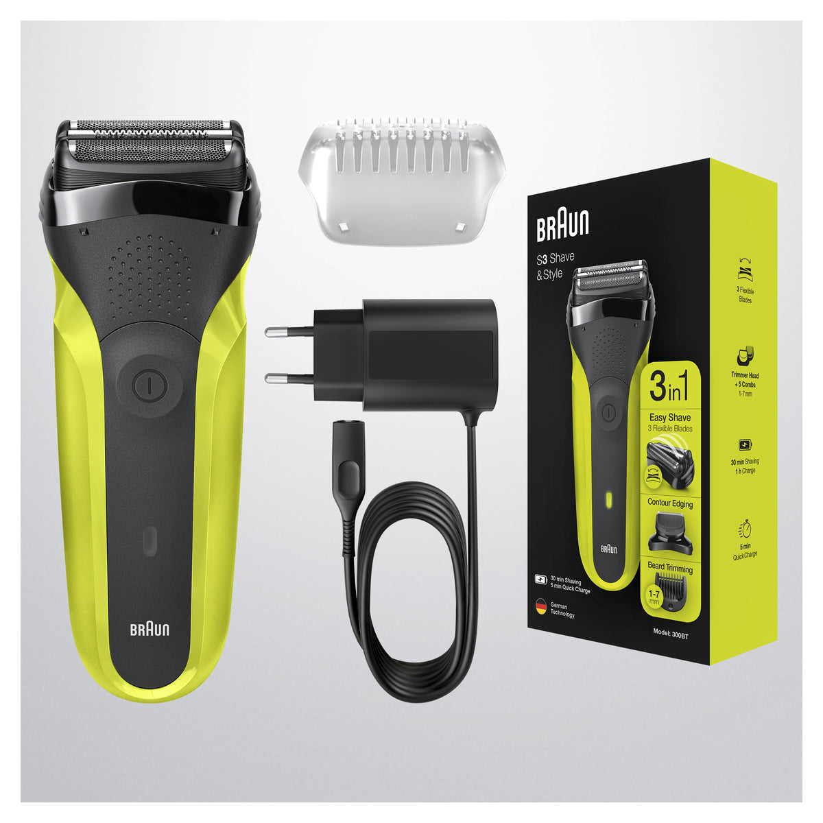 Braun Series 3 81702942 rakapparater för män Folierakapparat Trimmer Svart
